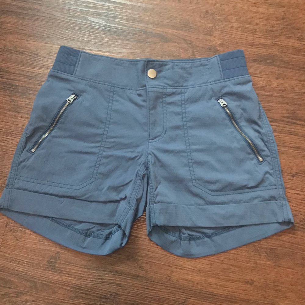 Athleta Trekkie Slate Blue Workout Fitness Shorts